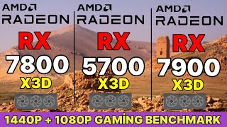 7800x3d vs 7900x3d VS R7 5800X3D VS R9 7950X3D  VS R9 7950X3D RTX 4090 OC R9 7900X3D GAMİNG TEST [upl. by Aivin]