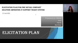 Elicitation Plan for PMC Retail [upl. by Holna295]