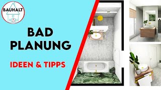 Badezimmer Planung im Neubau Ideen und Tipps  Wellness und Stauraum Expertendesigns Bauhalt [upl. by Anirehc]