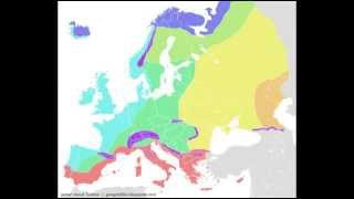 Animații Geografie BAC Tipurile de climă din Europa [upl. by Nassi]