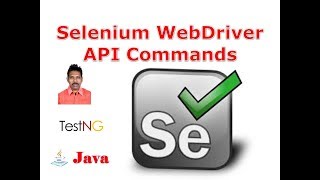 Selenium Class 24  Selenium WebDriver API Commands [upl. by Aicilaana]