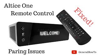 Altice One Remote Control Pairing Issues [upl. by Ahsatsana]