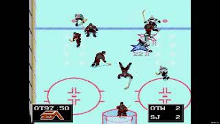 NHL 94 Franchise Mode 1989 Regular Season G35  OK Boehmer OTT at Len the Lengend SJ [upl. by Sylirama]