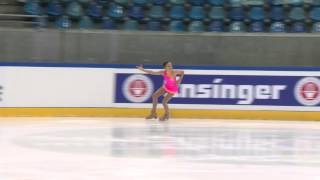 ISU 2014 Jr Grand Prix Dresden Ladies Short Program Loena HENDRICKX BEL [upl. by Tiffie]