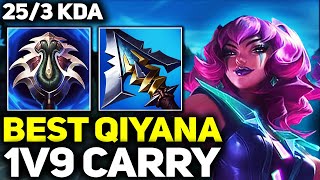 RANK 1 BEST QIYANA IN THE WORLD 1V9 CARRY GAMEPLAY  Season 14 League of Legends [upl. by Fernandes63]