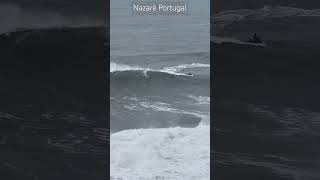 Nazaré Portugal Nazare portugal surf surfing surfers surfcasting waves lisbon youtubeshorts [upl. by Tamah]