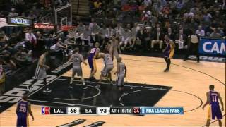 Marco Belinelli vs Los Angeles Lakers  Mar 14th 2014 [upl. by Ahsiekel11]