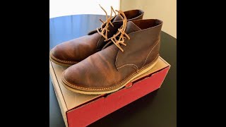 How to Clean and Condition Red Wing Weekender Chukka Boot 3322 In a Copper Rough And Tough leather [upl. by Lednar]