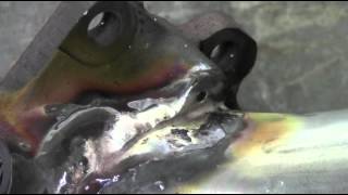 How to Torch Braze a Cast Iron Flange to Aluminized Steel Tubing with SSF6 Silver Solder [upl. by Kruter294]