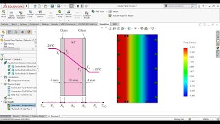 Solidworks Simulations  Heat Loss through Double Pane Glass Window [upl. by Esenaj]