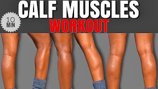 10 MIN CALF MUSCLE WORKOUT🔥FOR WOMEN  THICK DEFINED amp TONED At Home No Equipment [upl. by Ydnamron]