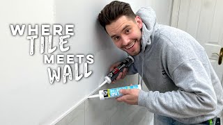 How to Finish Your Tile Edge With Caulking [upl. by Ezzo]