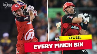 All of Aaron Finchs 118 sixes in the Big Bash BBL01 to BBL13 [upl. by Malanie]