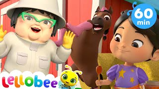 Happy Place  MORE  1 HOUR  Lellobee City Farm  Cartoons amp Kids Songs  Moonbug Kids [upl. by Biebel]