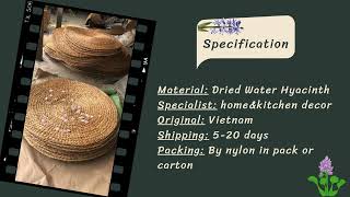 Versatile Natural Water Hyacinth Mat amp Placemat For Home Kitchen Decor [upl. by Broder]