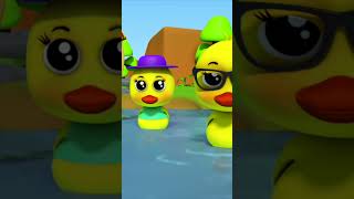 Cinco Patinhos Música Shorts Music Kids FiveLittleDucks Cartoon [upl. by Ahtabbat503]