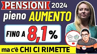 PENSIONI GENNAIO 2024 ➜ AUMENTO 81 PER QUESTI PENSIONATI 📈 ma ECCO CHI CI RIMETTE CON LA MANOVRA [upl. by Michelina]