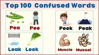 Lesson 64 Top 100 Commonly Confused Words In English  Learn Homophones with pictures english [upl. by Esnofla166]