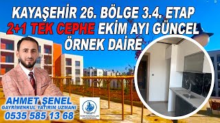 KAYAŞEHİR TOKİ 26BÖLGE 34ETP 21 TEK CEPHE GÜNCEL ÖRNEK DAİRE VİDEOSU toki kayaşehir satılık [upl. by Valerlan]