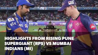 IPL 2017 Final Highlights of Rising Pune Supergiant RPS vs Mumbai Indians MI [upl. by Melonie929]