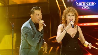 Sanremo 2024 Fiorella Mannoia con Francesco Gabbani canta quotChe sia benedettaquotquotOccidentalis karmaquot [upl. by Leshia]