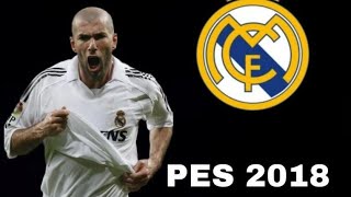 TURIALCOMO FAZER O ZIDANE NO PES 2018 [upl. by Gnouhc]