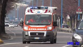 Ambulanza SARC 12 in sirena  Italian Ambulance responding [upl. by Nella]