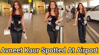 Avneet Kaur Spotted At Airport [upl. by Eecyal593]