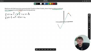 Funktion dritten Grades mit Punktsymmetrie zum Ursprung und Hochpunkt bestimmen [upl. by Zoba993]