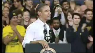 President Obama gives Denard Robinson a shoutout [upl. by Yeslrahc]