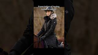 Having horses in the winter🤣 equestrian horses equestrianwinter horseriding rider [upl. by Paul275]