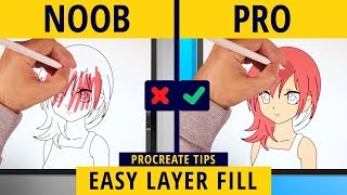 How to fill layers quickly in Procreate  Procreate Tips [upl. by Eelrehpotsirhc]