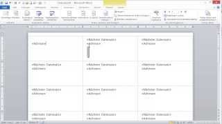 Videoanleitung Erstellen und Drucken von Etiketten mit Word 2010 [upl. by Oni984]