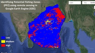 Identifying Potential Fishing Zones PFZ using remote sensing in Google Earth Engine GEE [upl. by Yngiram40]