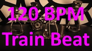 120 BPM  Train Beat Country Rock 44 Drum Track  Metronome  Drum Beat [upl. by Uchish]