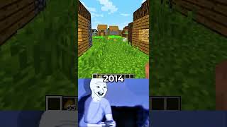 Mincraft in 2014 Vs 2024 shorts minecraft [upl. by Anivas]