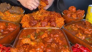 Eating Mutton Biryani Noodles Chilly Chicken Manchurianeatingshow mukbang eatingsounds [upl. by Hameean]