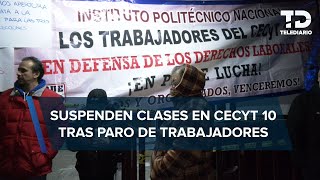 Personal del CECyT 10 bloquea el acceso al plantel demandan acoso laboral y corrupción [upl. by Ahker303]