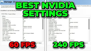 Best NVIDIA Control Panel Settings for Gaming 2024 [upl. by Cesar]