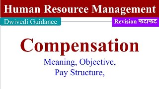 Compensation in hrm compensation objective Pay Structure Human Resource Management BBA MBA BCom [upl. by Anastice354]