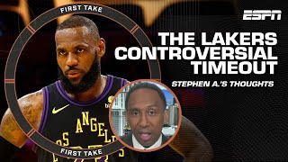 This is NOTHING NEW refs make mistakes  Stephen A on Lakers controversial timeout 👀  First Take [upl. by Eelessej]