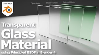 How to make Transparent Glass Material in Blender 4 using Principled BSDF Shader Node [upl. by Oiludbo780]