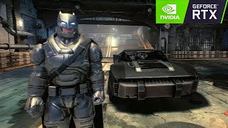 BVS BATFLECK BATMAN SKIN amp THE BATMAN 2022 BATMOBILE MOD GAMEPLAY  BATMAN ARKHAM KNIGHT [upl. by Ahsinert]