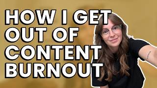 In a content creation rut Here are the 5 things I do to get out of it [upl. by Yelrebmik]