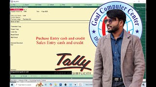 purchase and sales entry cash and credit in Tally ERP [upl. by Avelin505]