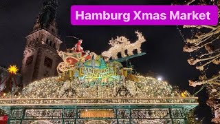 Hamburg Germany Magical Christmas Market Weihnachtsmarkt 2023 Walking Tour 4KHDR [upl. by Muhcan]