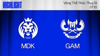 HIGHLIGHT  MDK vs GAM  CKTG 2024  Vòng Swiss  07102024 [upl. by Ytomit]