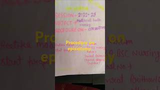 Procedure on episiotomy obgynlife episiotomy procédure nursingstudent maternalhealth shorts [upl. by Rubel197]