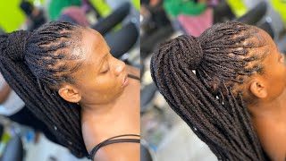 Beautiful faux locs hairstylesubscribelocsbeautifullocsbraidhairstylesforblackwomendreadusa [upl. by Asen]