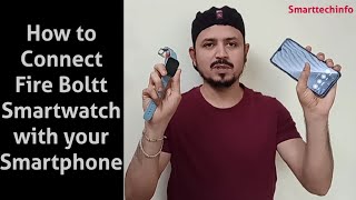 How to connect Fire Boltt Smartwatch with your Smartphone  Download Da Fit App [upl. by Honniball]